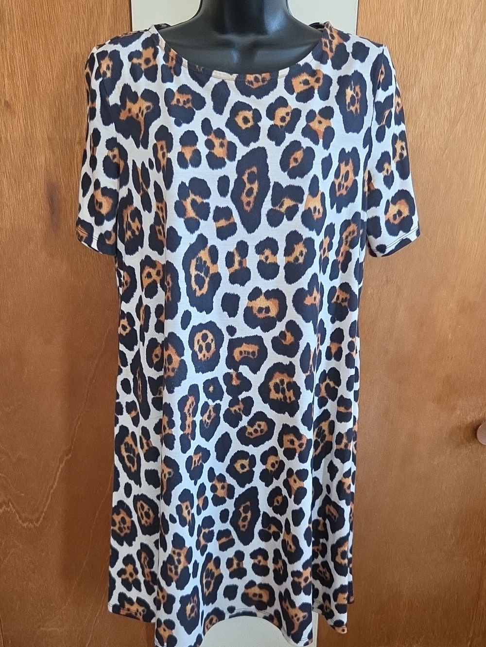 ASOS Leopard Print Short Sleeve Tshirt Dress